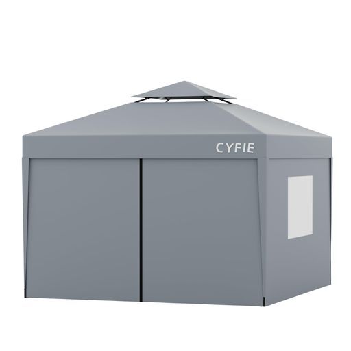 CYFIEタープテント3 mx 3 mサイドシート 付属uvカットワンタッチタープテント4-6人用高さ3段階調節サンシェード高耐水加工日よけ組立簡単持ち運び便利キャンプ ピクニック 運動会 アウトド