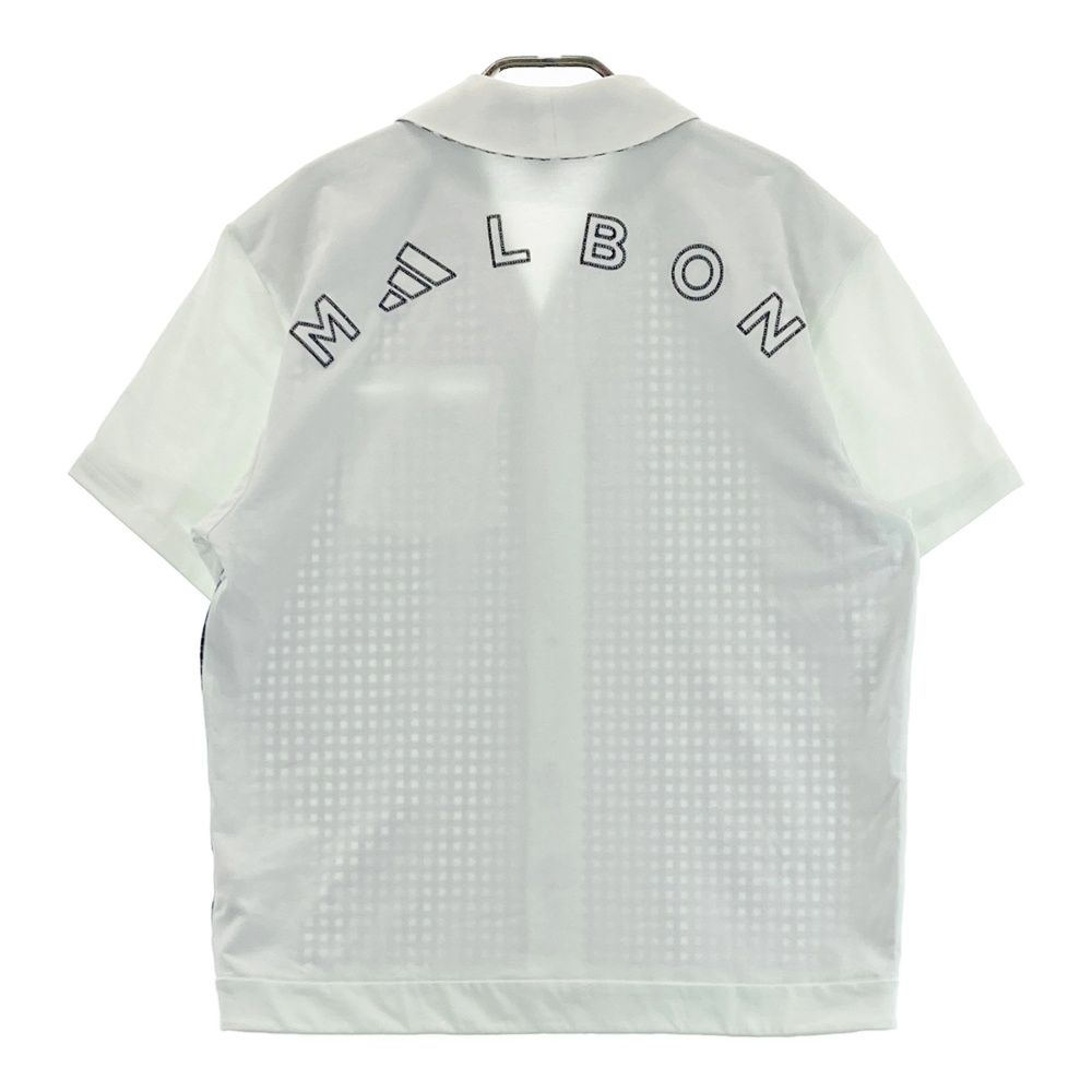 サイズ L ADIDAS GOLF アディダスゴルフ ×MALBON IP9221 半袖シャツ ギンガムチェック柄 ネイビー系 240101522949 ゴルフウェア メンズ ストスト