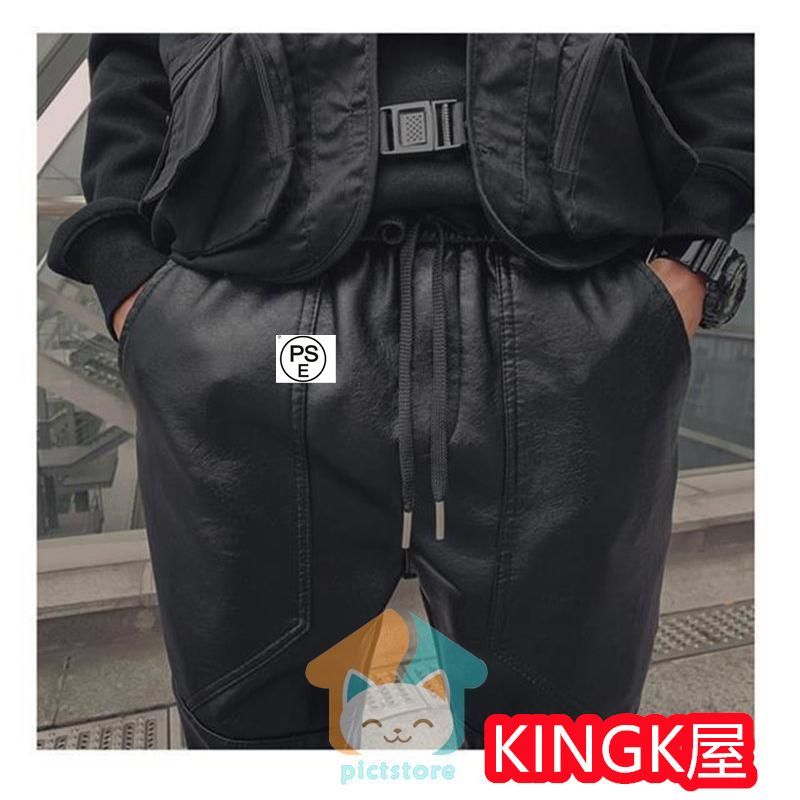 メンズ革パン 春秋冬 レザーパンツ バイクパンツ ロングパンツ スリム  