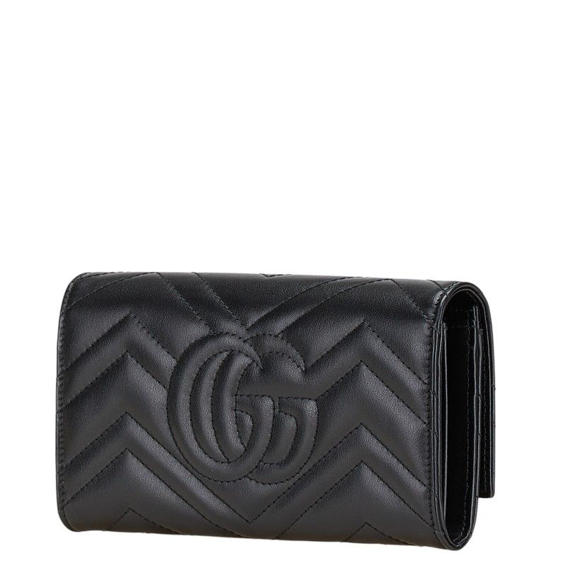 グッチ GGマーモント コンチネンタルウォレット 443436 ブラック  