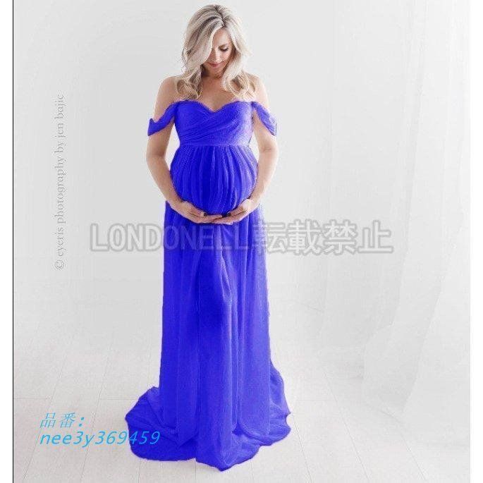 マタニティドレス妊婦マタニティフォトワンピースベアトップロングドレスウェディング妊婦服妊婦写真マタニティワンピース写真撮影記念 nee3y369459