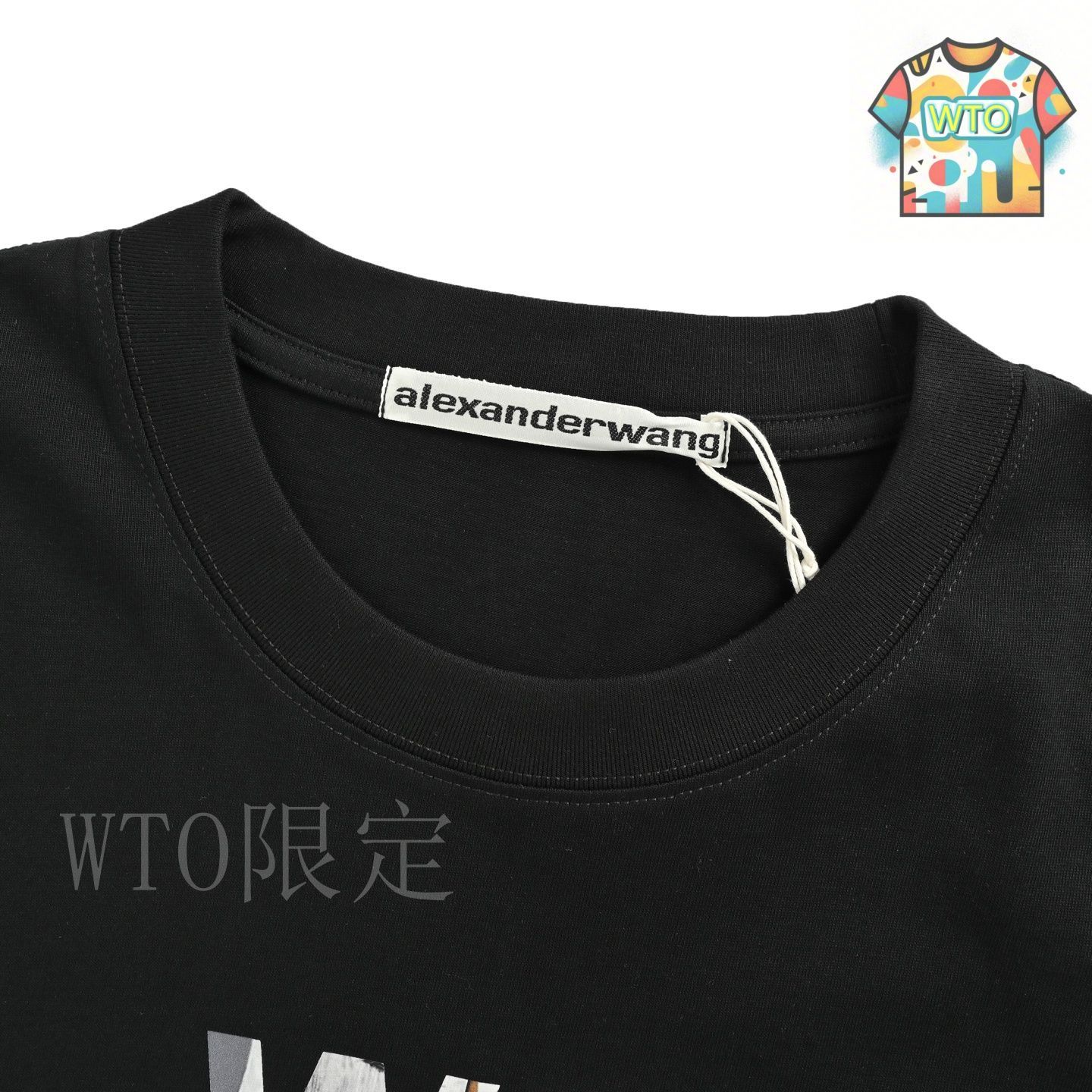 ALEXANDER WANG 25SS WANG センター ロゴ ウォッシュド T シャツ alexanderwang】ウォッシュ加工 Tシャツ コットン100% ロゴ