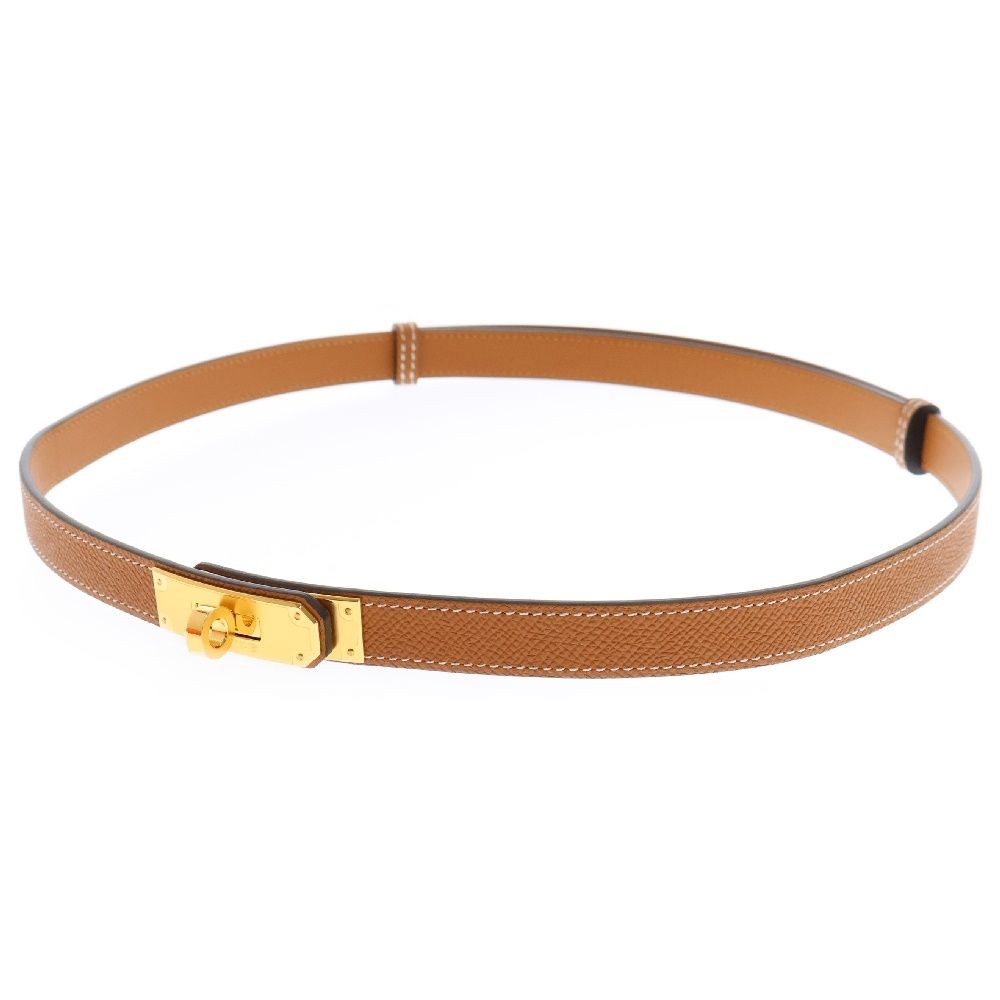 HERMES エルメス ケリー ベルトゴールド ブラック エプソン ゴールド金具 W刻印