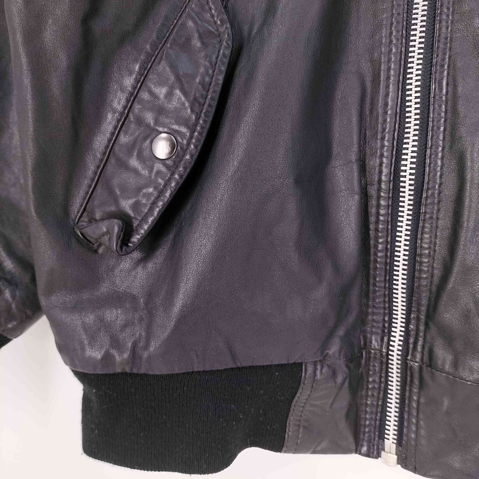 ユーズドフルギ USED古着 裏キルティング ワッペン MA-1 レザー  