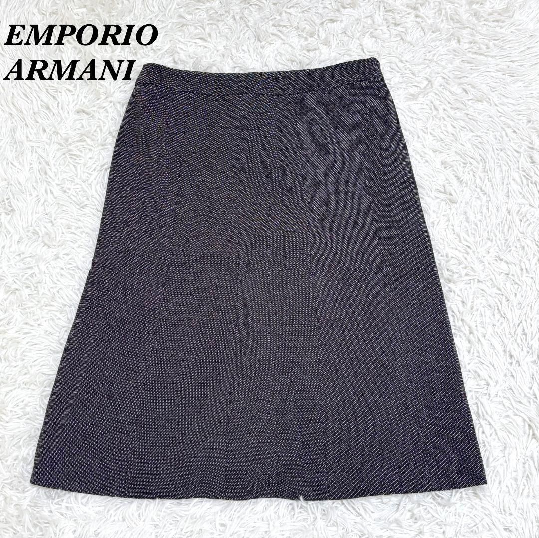 EMPORIO ARMANI ひざ丈スーツスカート 40 ブラック