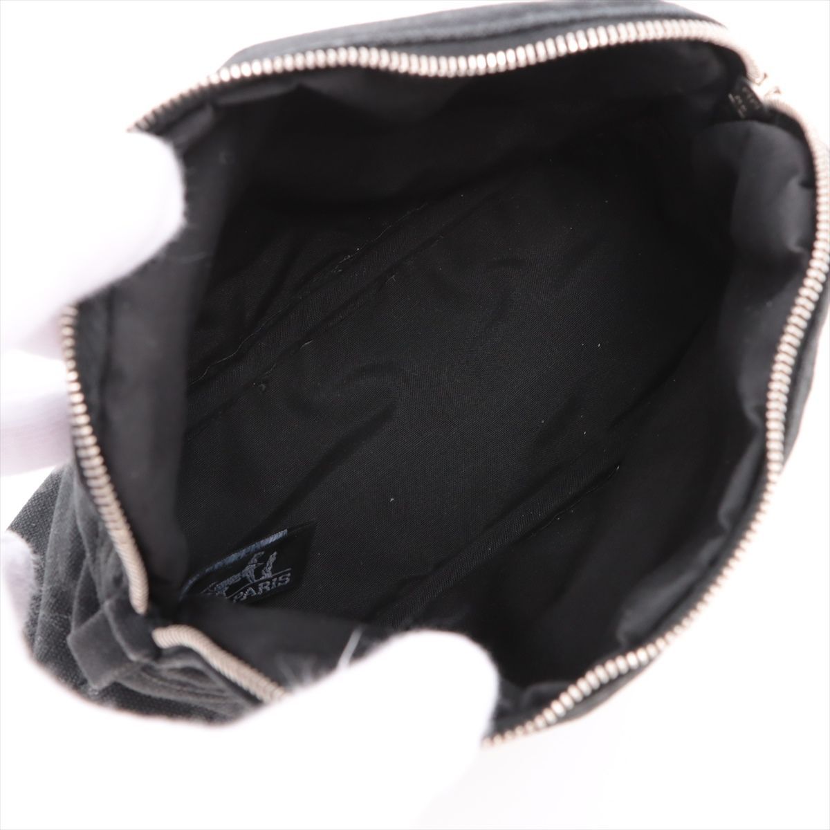 ボリードポーチPM（キャンバス） HERMES エルメス ボリードポーチPM キャンバス ポーチ ブラック