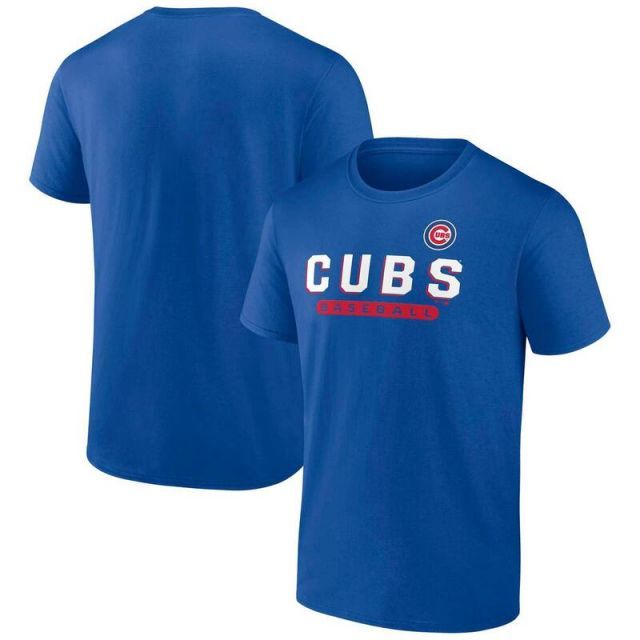 正規品，定番 【送料無料】 ファナティクス メンズ Tシャツ トップス Men's Fanatics Royal Chicago Cubs Team T-Shirt Cub Blue Tシャツ