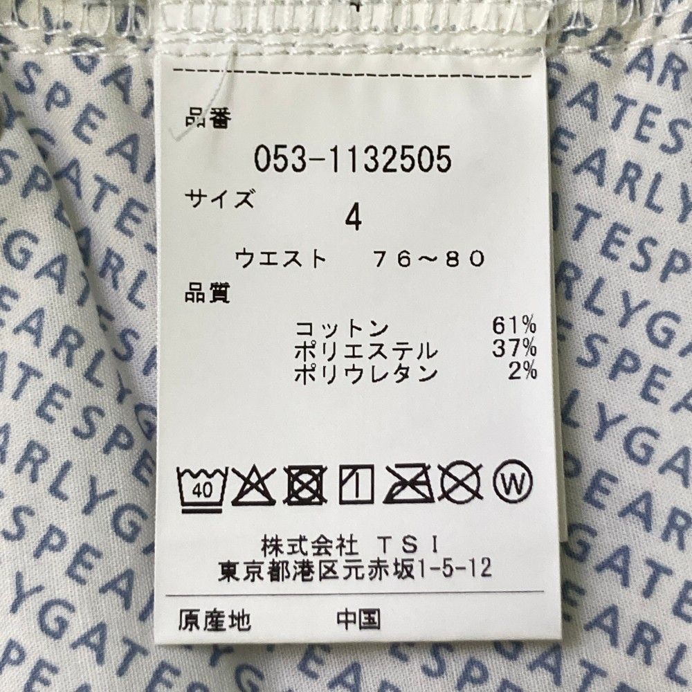 サイズ：4 PEARLY GATES パーリーゲイツ  コットン ストレッチハーフパンツ 総柄 ホワイト系 [240101282375] ゴルフウェア メンズ ストスト サイズ：4 PEARLY GATES パーリーゲイツ コットン ストレッチ