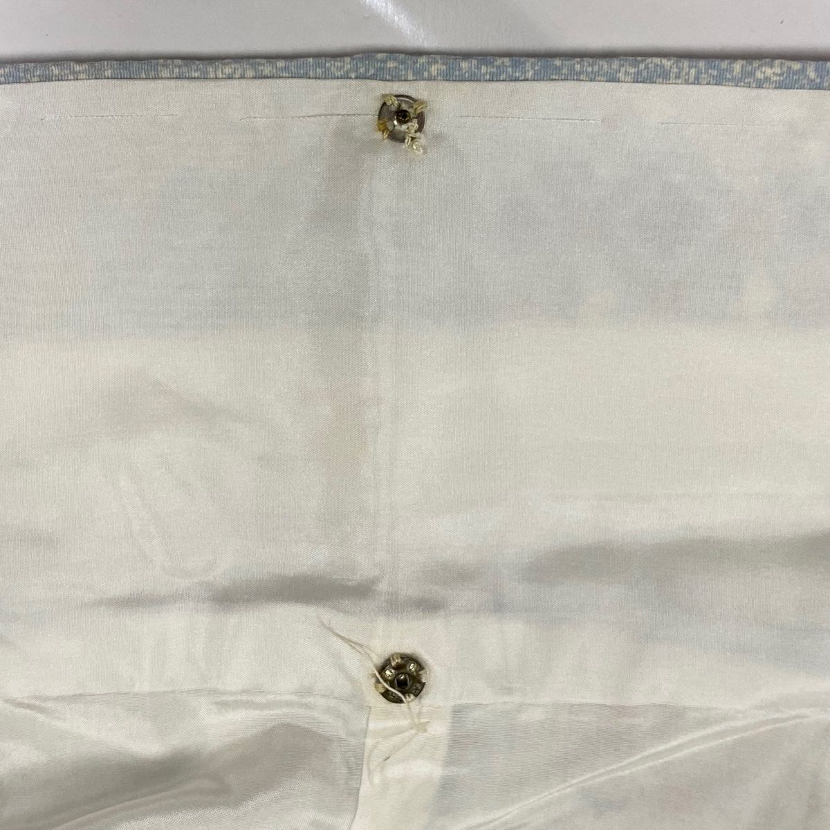 訪問着 身丈155cm 裄丈61cm S 袷 草花 幾何学 水色 正絹 優品 【中古】