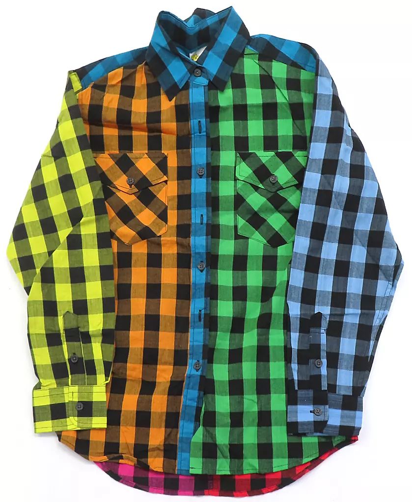 中古】ポロシャツ・ワークシャツ ジュノ チェックシャツ マルチカラー