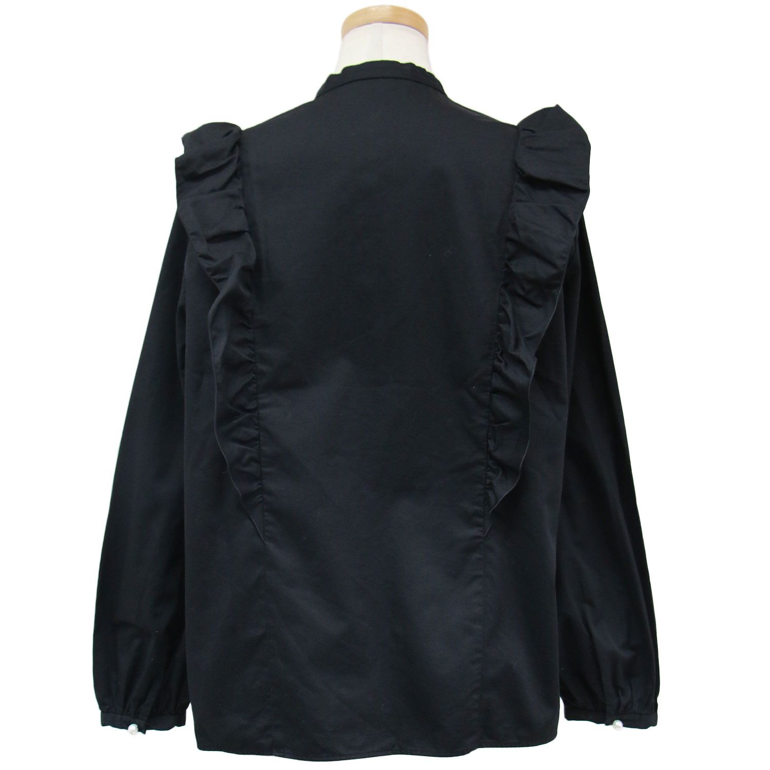 美品 UNITED ARROWS ユナイテッドアローズ ブラウス ブラック 黒 38(M 