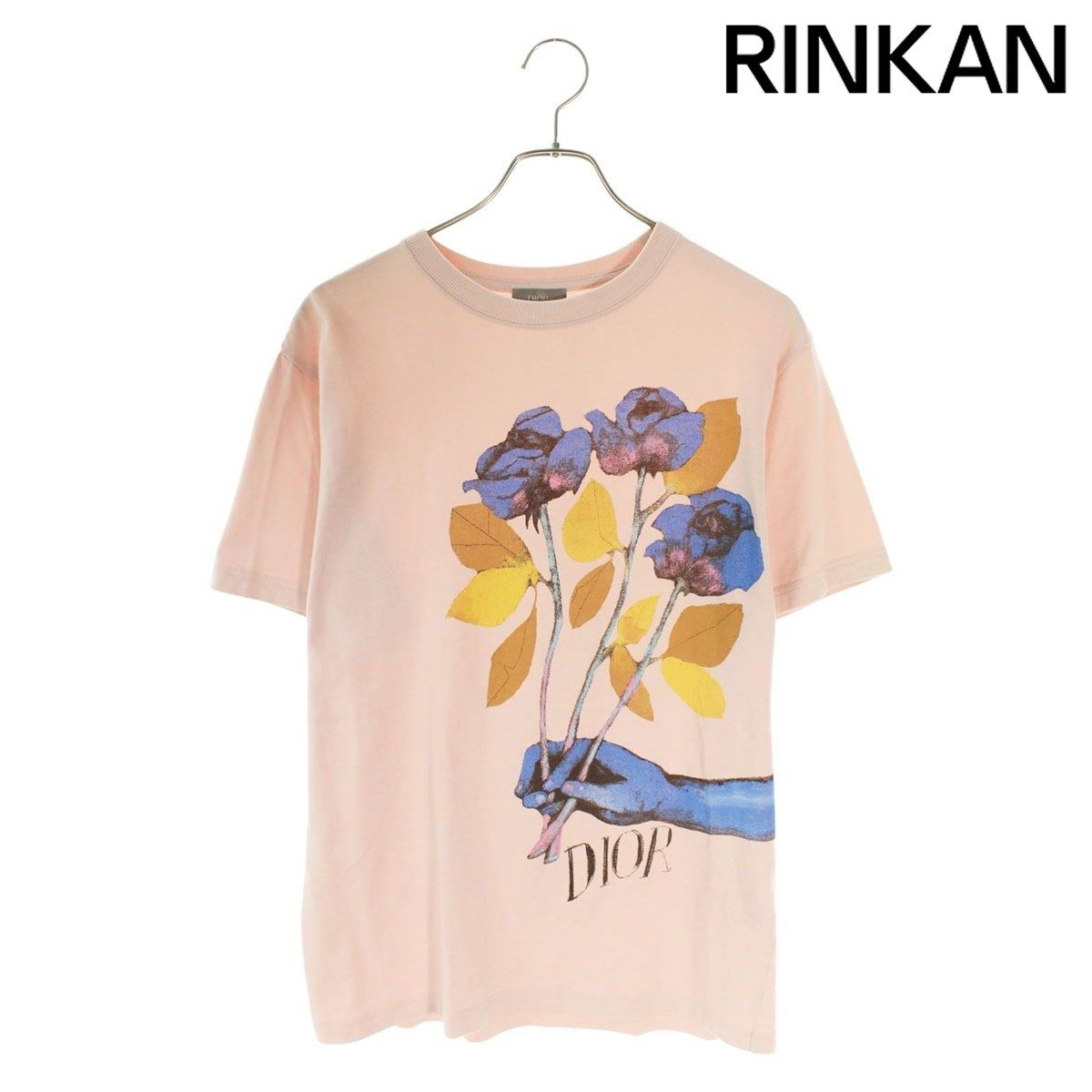 ディオール  20SS  943J605B0554 ローズアンドシグネチャープリントTシャツ メンズ S