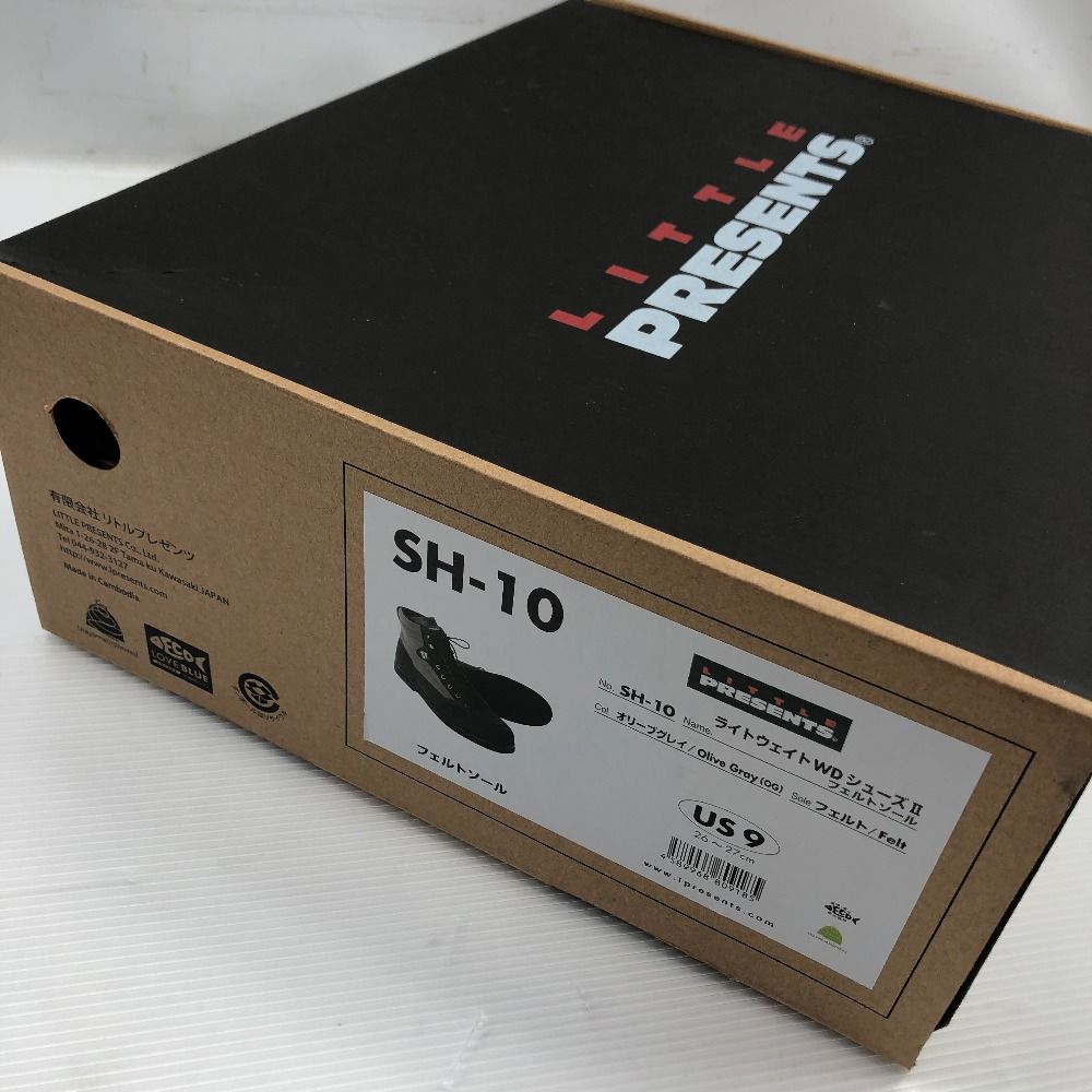  ΣΣLITTLE リトルプレゼンツ ウェーディングシューズ SH 10 ライトウェイトWDシューズ2 フェルトソール オリーブグレイ 26 27 cm ウェーディングシューズ フィッシングシューズ ブーツ