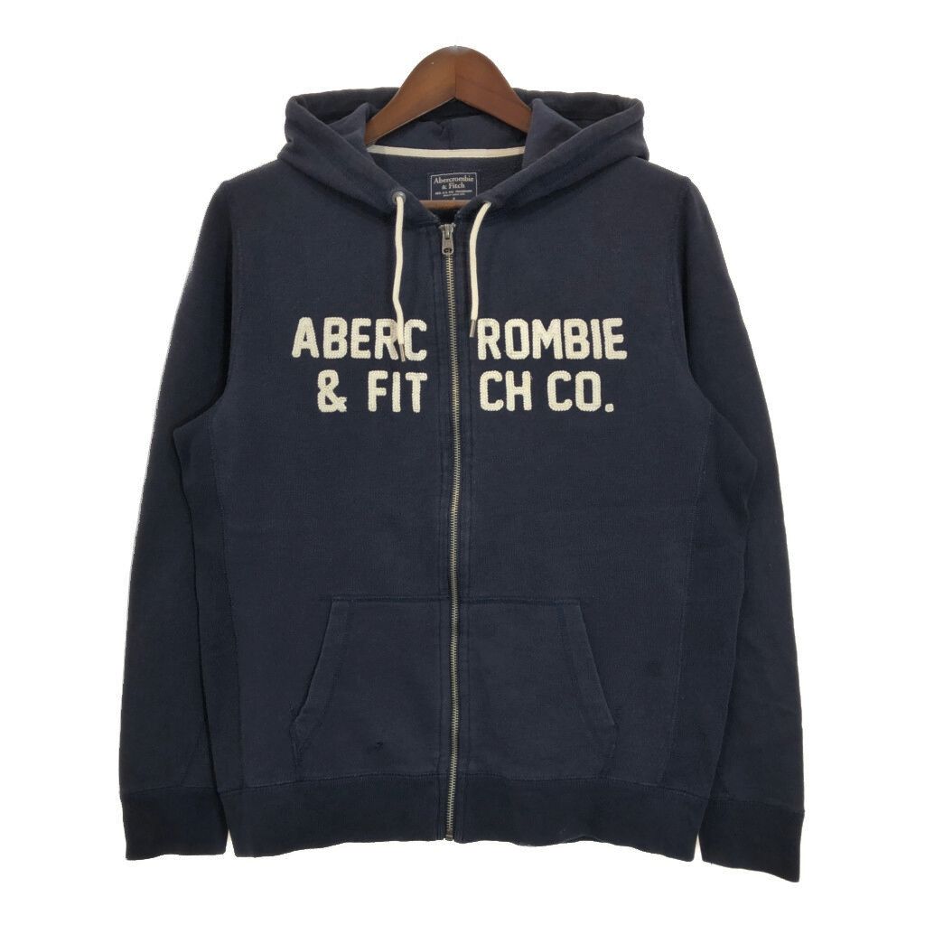 Abercrombie u0026 Fitch アバクロンビーアンドフィッチ スウェット フルジップ パーカー ネイビー (メンズ S) 中古 古着 T3938