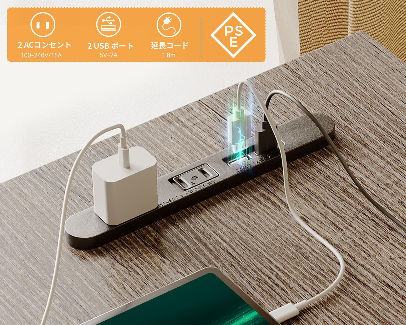 ODK パソコンデスク 引き出し3杯付き ゲーミングデスク コンセント付き l字デスク デスク 机 幅184 146 80 pcデスク 棚付き 収納 オフィスデスク 在宅勤務 仕事用 組立簡単 グレー MARWIL-DEMENAGEMENTS_CH