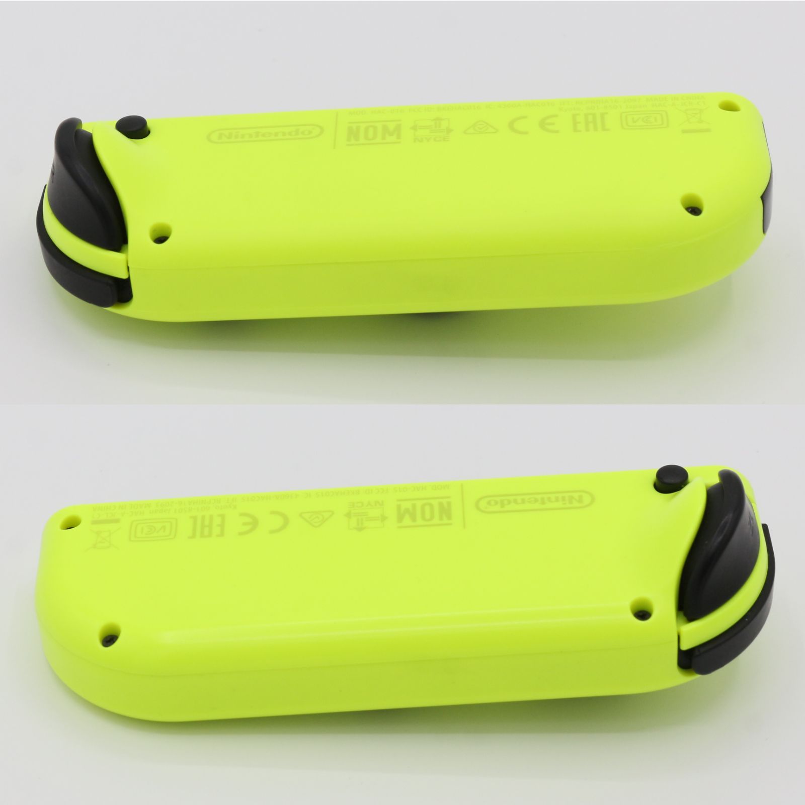 ｽﾃｨｯｸ交換済】 Joy-Con ネオンイエロー 左右セット ストラップ