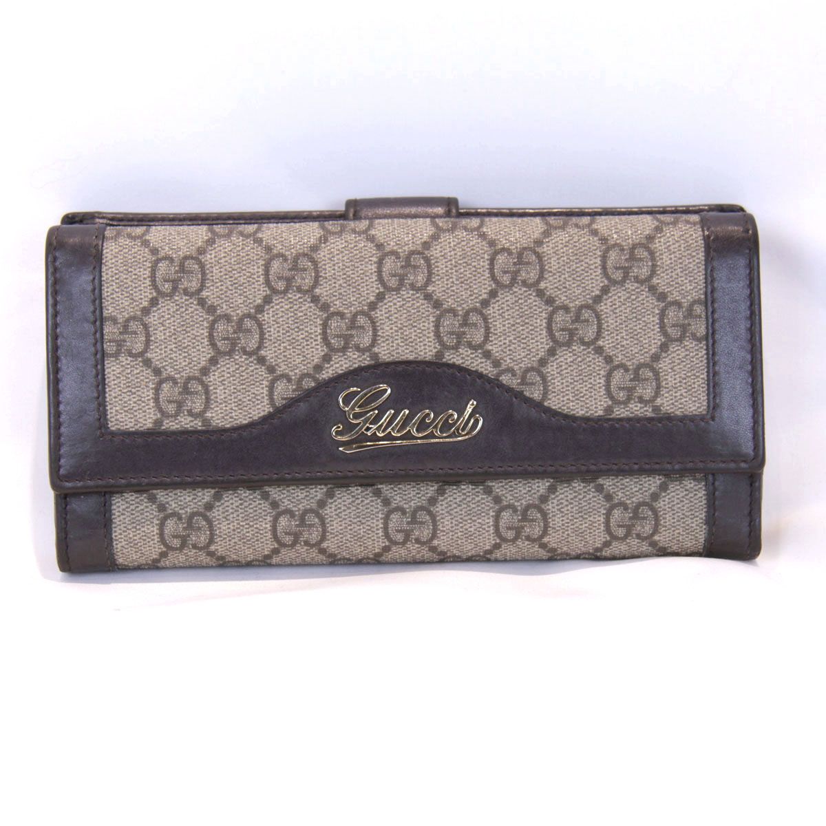 USED』 グッチ 282411 長財布 GGプラス ダークブラウン - メルカリ