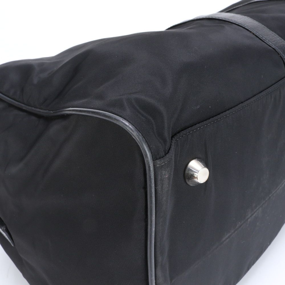 極美品 プラダ テスート ナイロン トライアングルロゴ レザー ボストン  