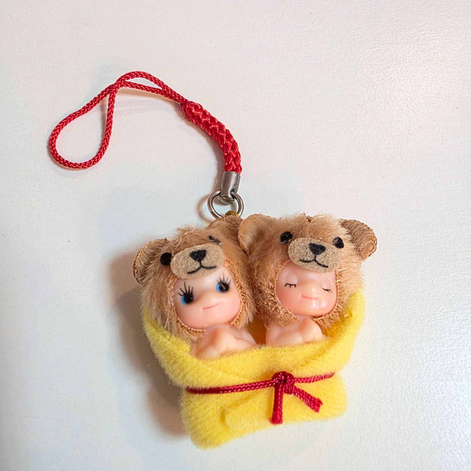 北海道限定 幸せ ヒグマ キューピー ストラップ ご当地 レア レトロ