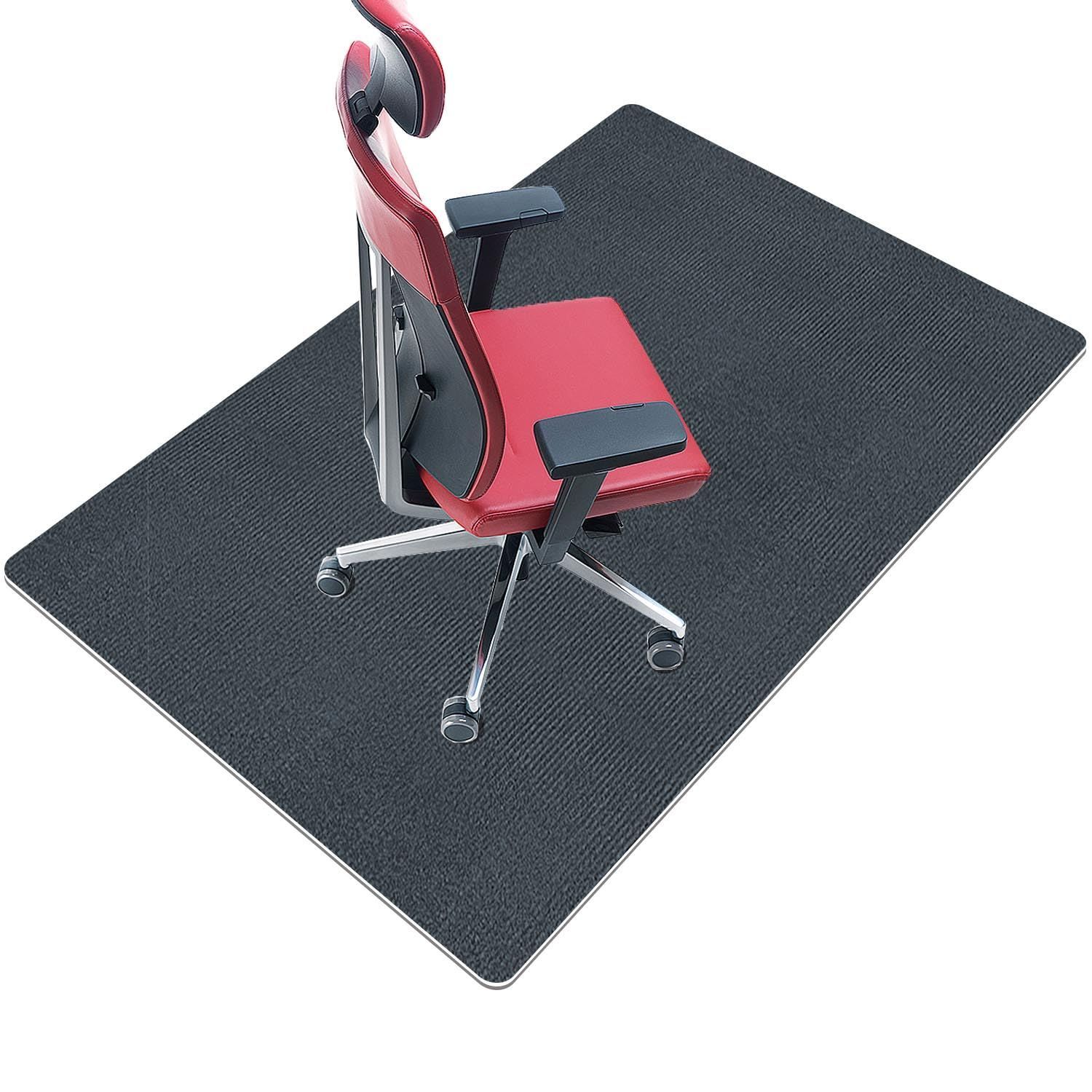 【色: ダークグレー】HUIYOMI 椅子 マット 120×90cm チェアマッ