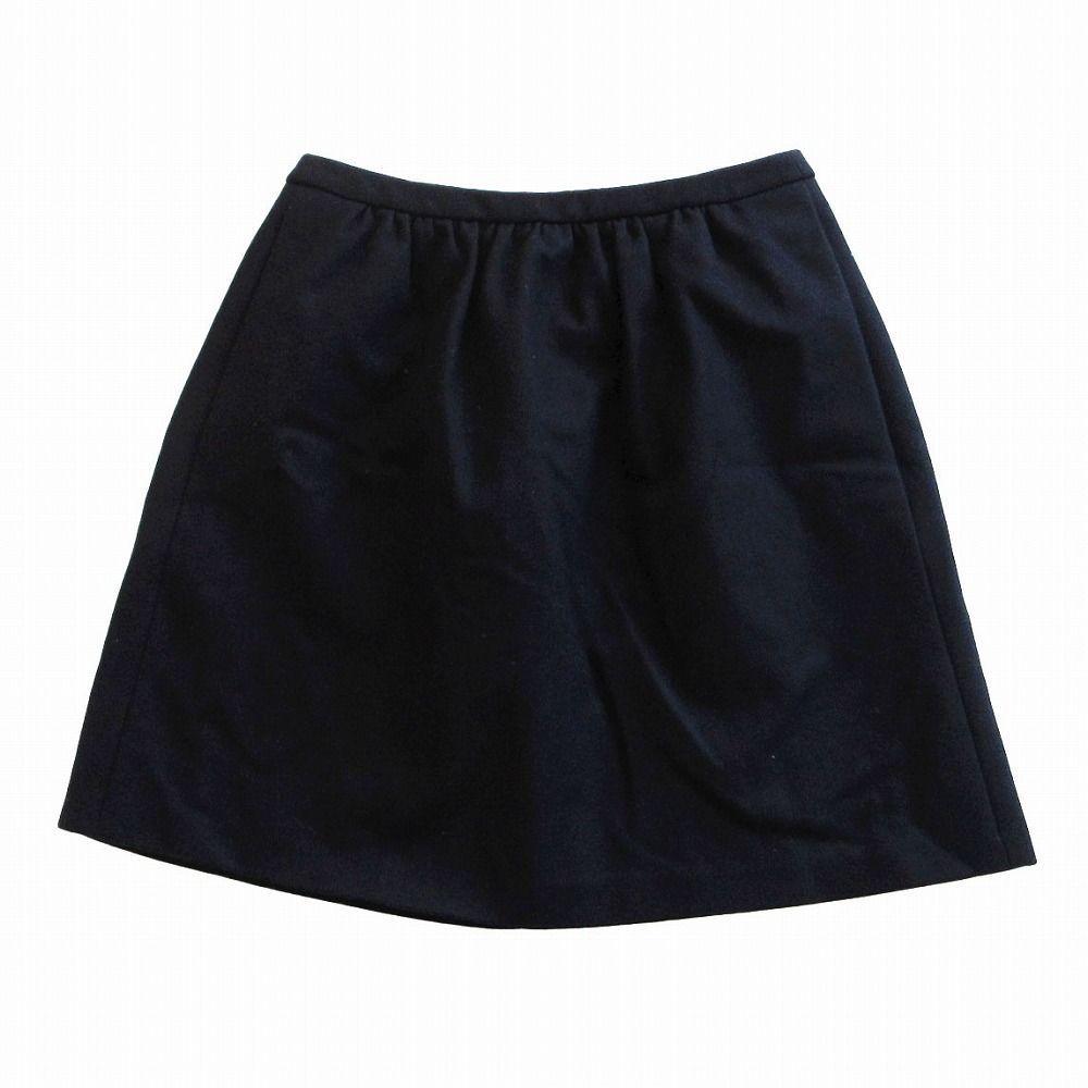 JILSANDER NAVY ジルサンダーネイビー ギャザー スカート ひざ丈