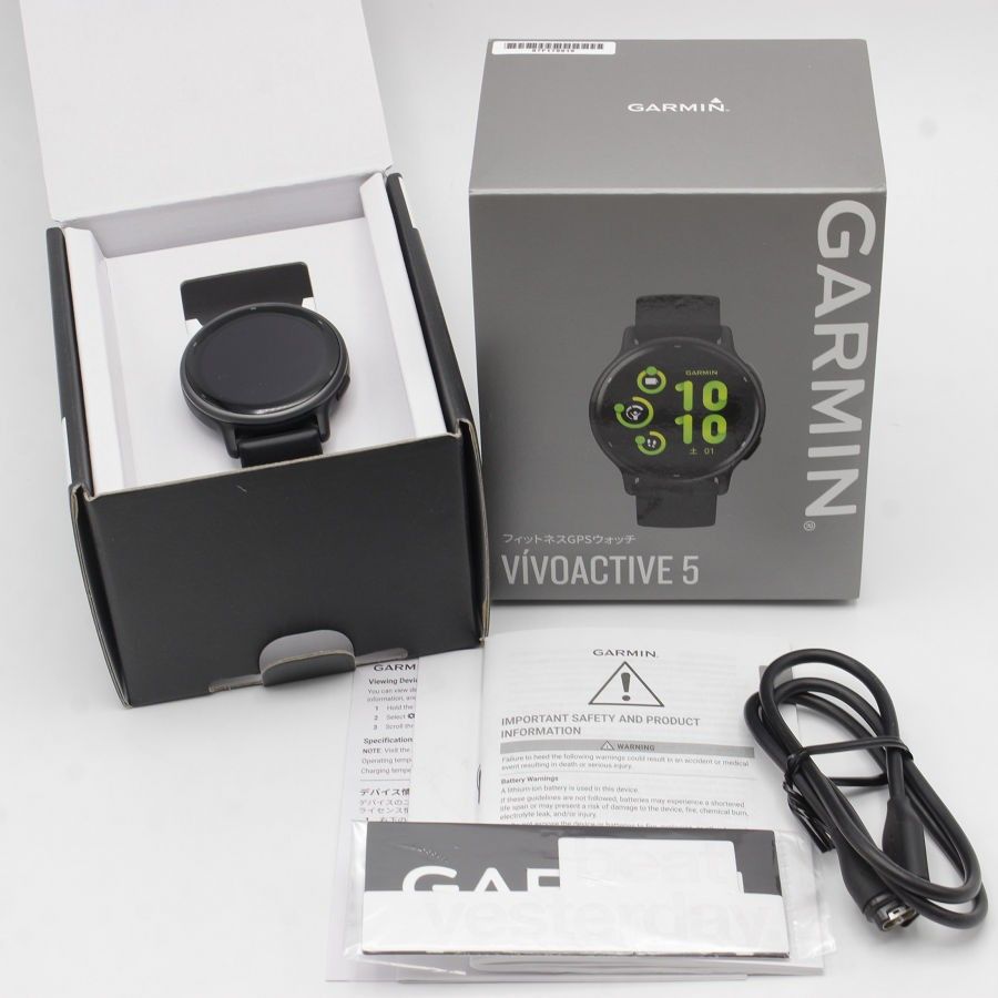 美品】GARMIN vivoactive 5 010-02862-40 Black / Slate スマート  