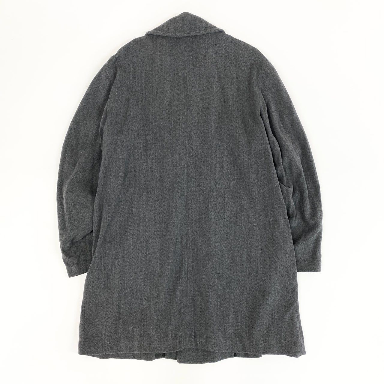 60f20 GIORGIO ARMANI ジョルジオアルマーニ ウールチェスターコート 48 グレー イタリア製 ビジネスコート フォーマル 60f20 GIORGIO ARMANI ジョルジオアルマーニ ウールチェスターコート