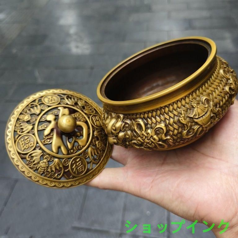 獅頭炉 五福臨門香炉 装飾品 工芸品 美術品 置物 獅頭炉 五福臨門香炉 装飾品 工芸品 美術品 置物 - メルカリ