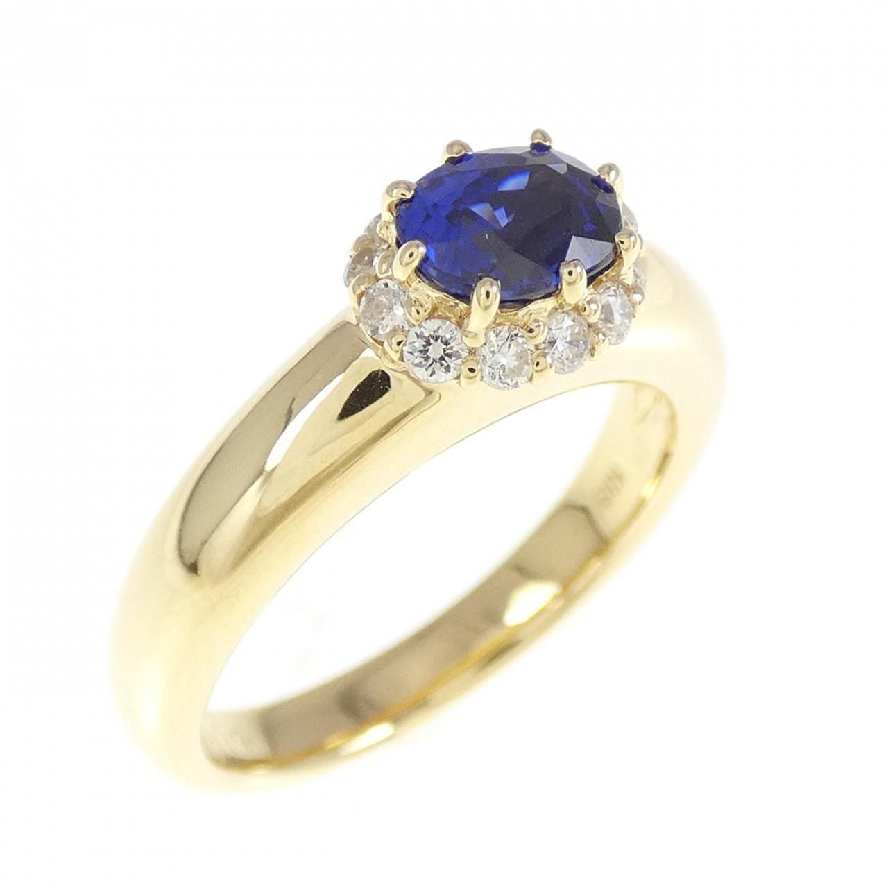 K18YG サファイヤ リング 0.81CT