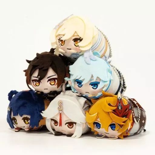 中古】ぬいぐるみマスコット・ぬいぐるみバッジ 全6種セット 「原神