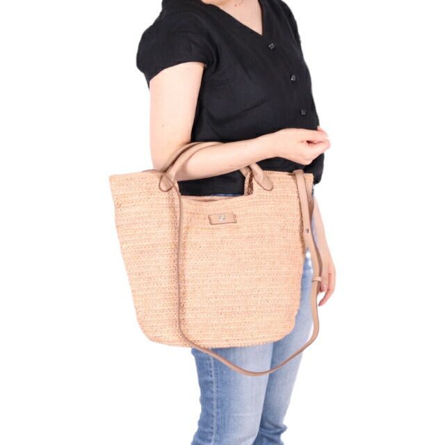 【美品】HELEN KAMINSKIレザーハンドル ラフィア トート バッグ ラフィアトートバッグ【HELEN KAMINSKI】|ネミカ | レリアン公式