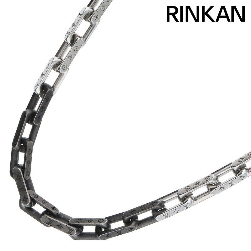 LOUIS VUITTON◆ネックレス・エセンシャルV_SLV/メッキ/SLV/トップ有/メンズ