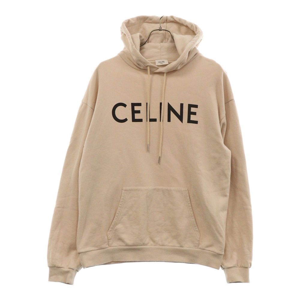 CELINE (セリーヌ) 22SS Loose Hoodie 2Y312670Q フロントロゴプリント プルオーバーパーカー フーディ ベージュ