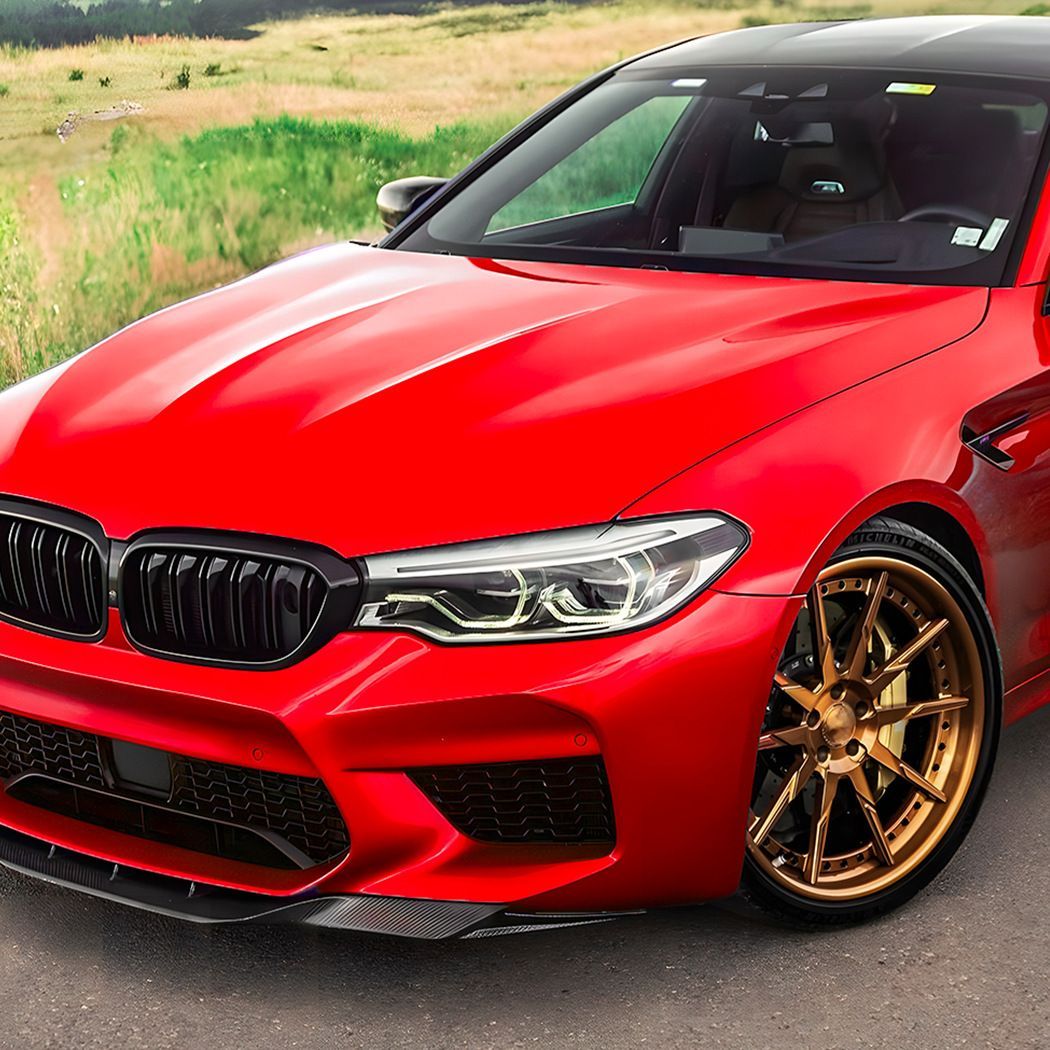 BMW 5シリーズ M5 F90 前期 2018-2020 フロントバンパーリップスポイラー フロントアンダースポイラー 外装パーツ ABS素材 カーボンファイバー調