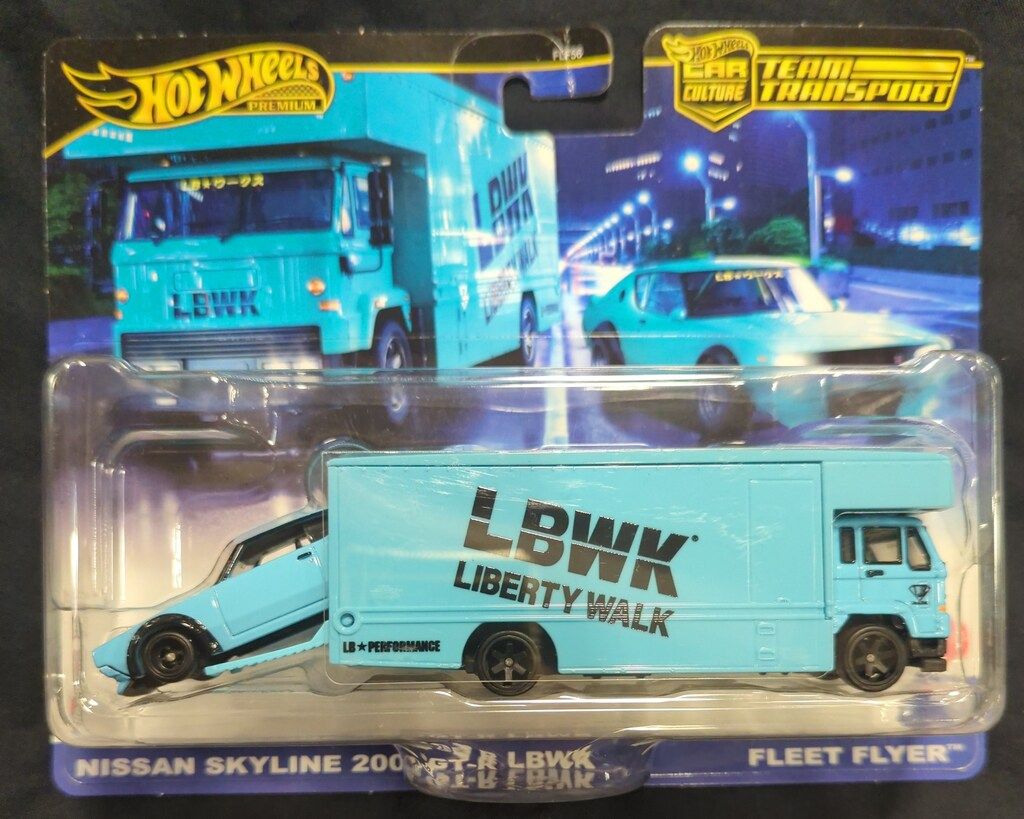 MATTEL TEAM TRANSPORT 69 HOTWHEELS NISSAN SKYLINE 2000GT-R LBWK|FLEET FLYER 69
