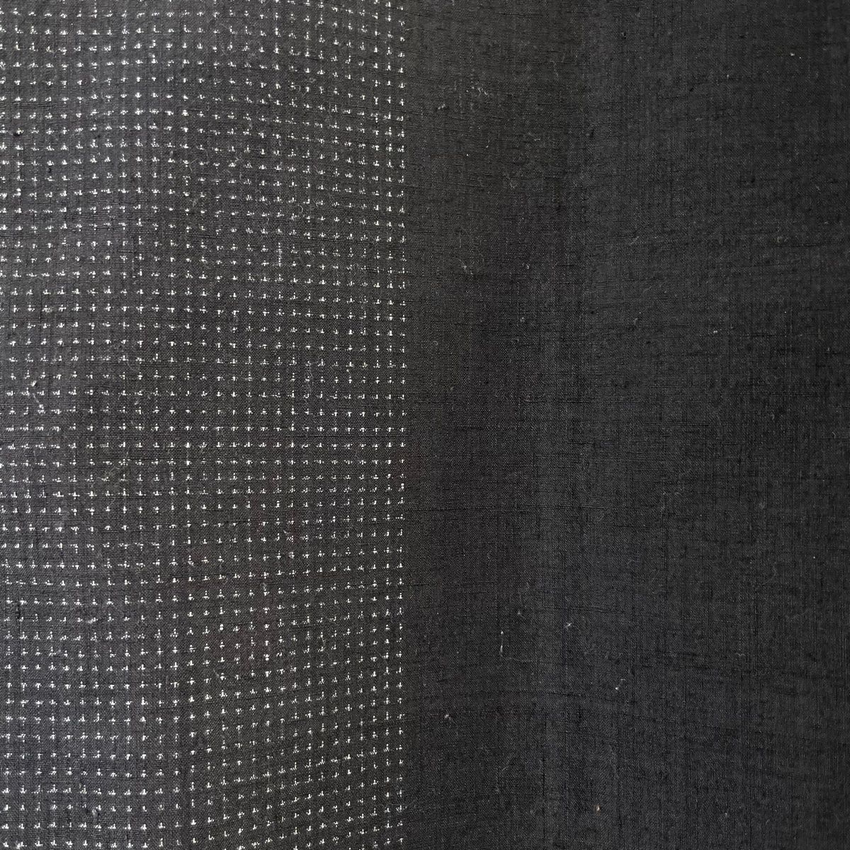 紬 未使用 正絹 本場眞綿 縢結城紬 縦縞 草葉 身丈162.5cm 裄丈65.5cm