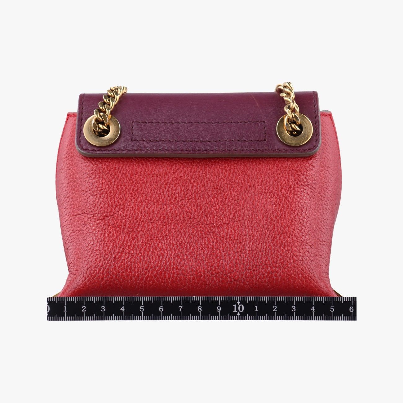 クロエChloeクレーア ワインレッド×レッド レザー 021457-65-9