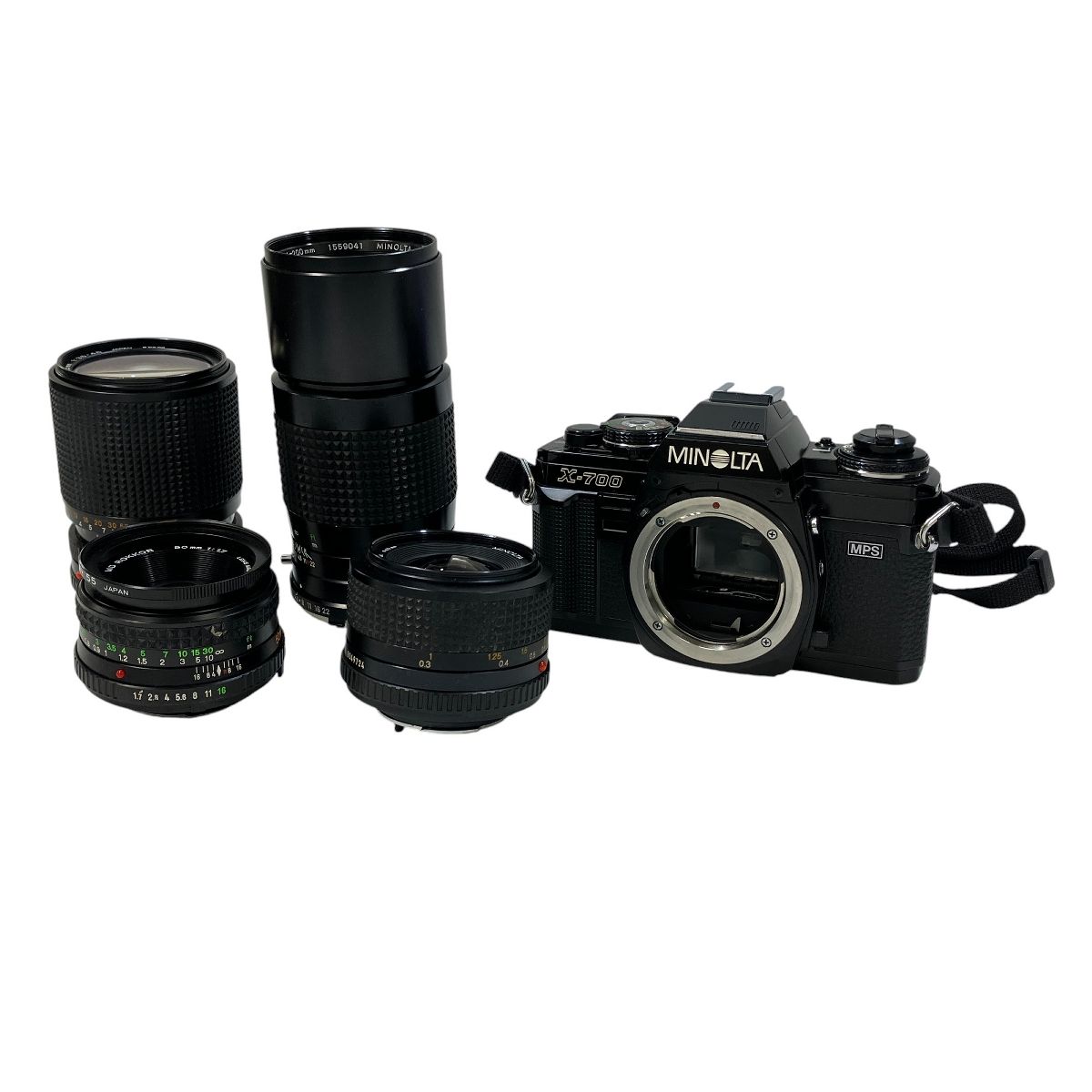 MINOLTA X-700 MPS フィルムカメラ ボディ レンズ4個 セット ミノルタ 訳有 Y10075550