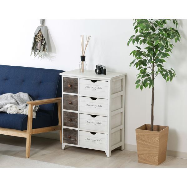 アンティークチェスト 4段 S 完成品 代引不可