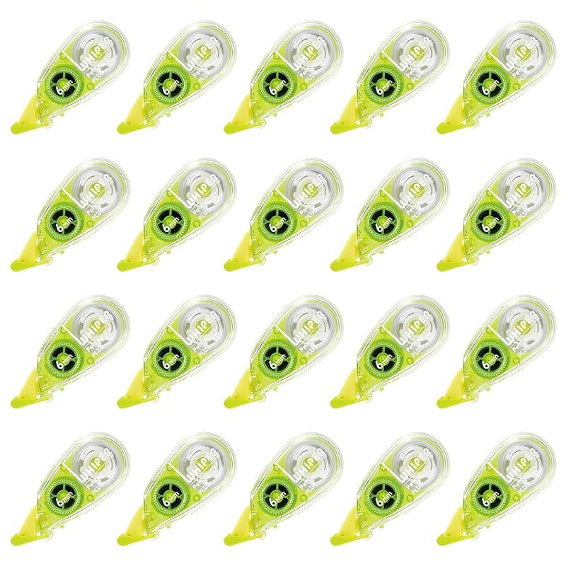 プラス 修正テープ ホワイパープチ 6mm WH-816 グリーン 20個 49-253×20