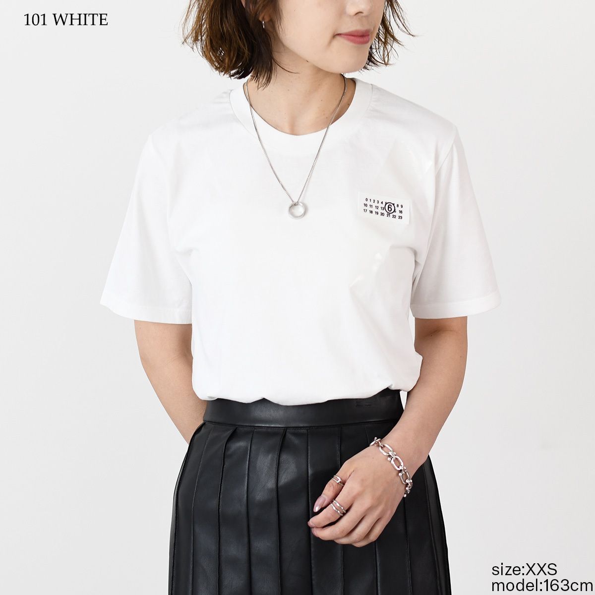MM6 メゾン マルジェラ ナンバリング Tシャツ ロゴ ホワイト エムエムシックス メゾン マルジェラ MM6 Maison Margiela MM6 T