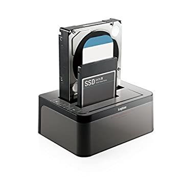[중고] 로지텍 HDD 스탠드 2 베이 듀플리케이터 HDD SSD 호환 USB 3.0 데이터 백업/지우기 소프트웨어 무료 다운로드 가능 LGB-2BDPU3ES