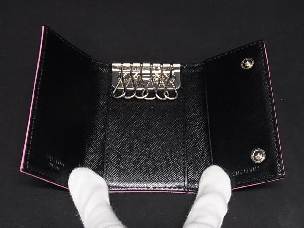 □新品□未使用□ PRADA プラダ M222 テスートナイロン 6連 キーケース