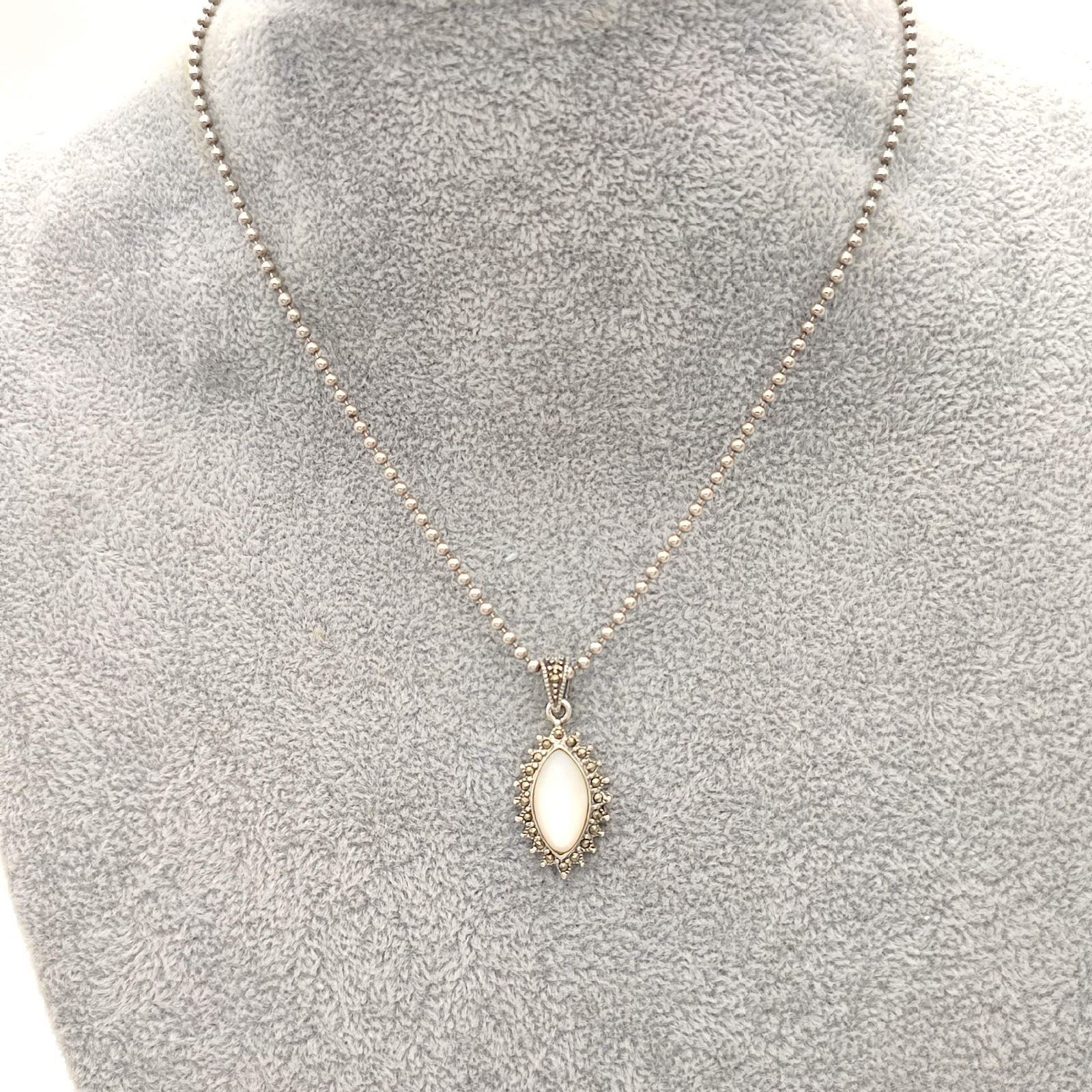 925 パール マーカサイト ペンダント 送料無料】【日本製】シルバー/SV925/SILVER ネックレス