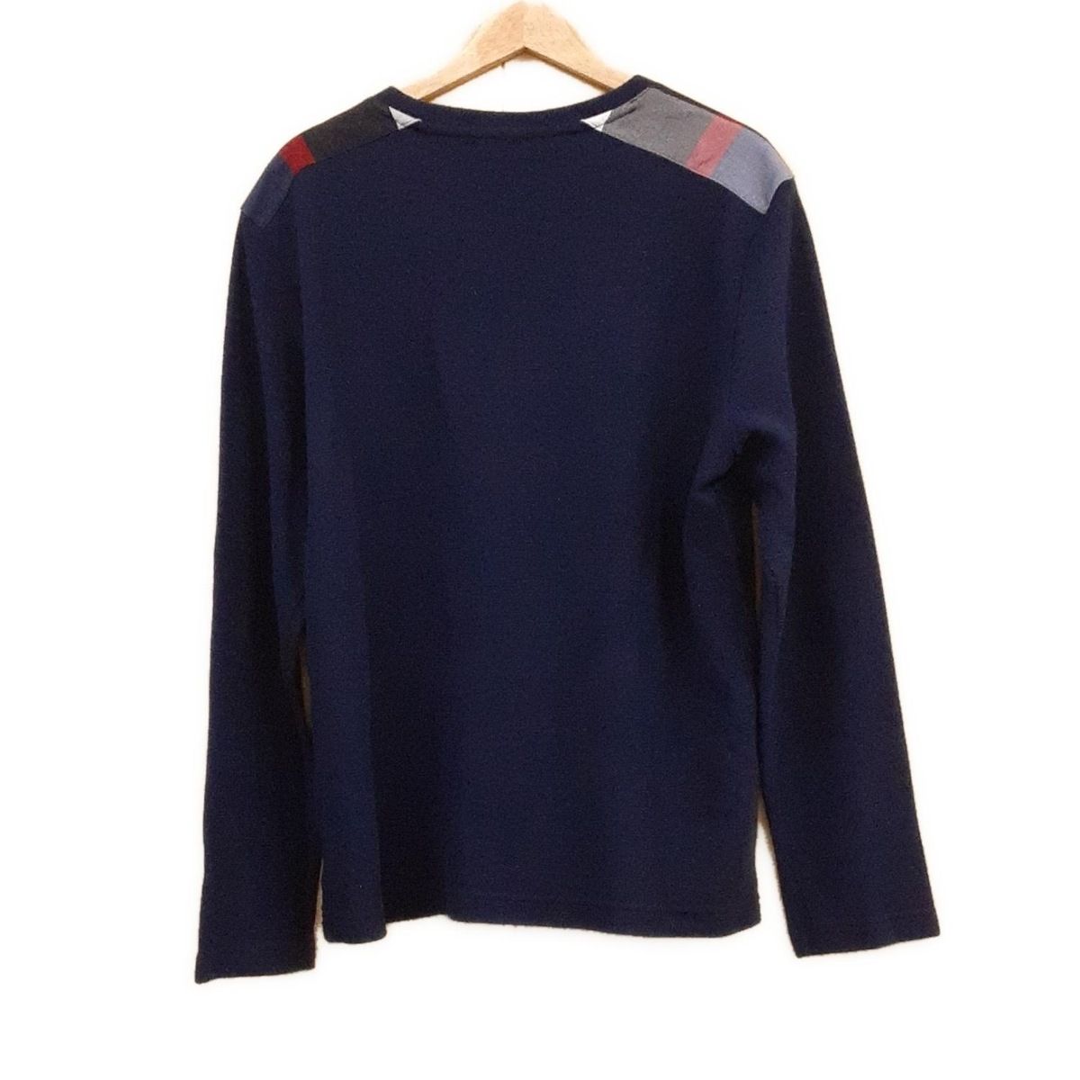 BLACK LABEL CRESTBRIDGE ブラックレーベルクレストブリッジ 長袖セーター サイズLL メンズ - ネイビー×黒×レッド