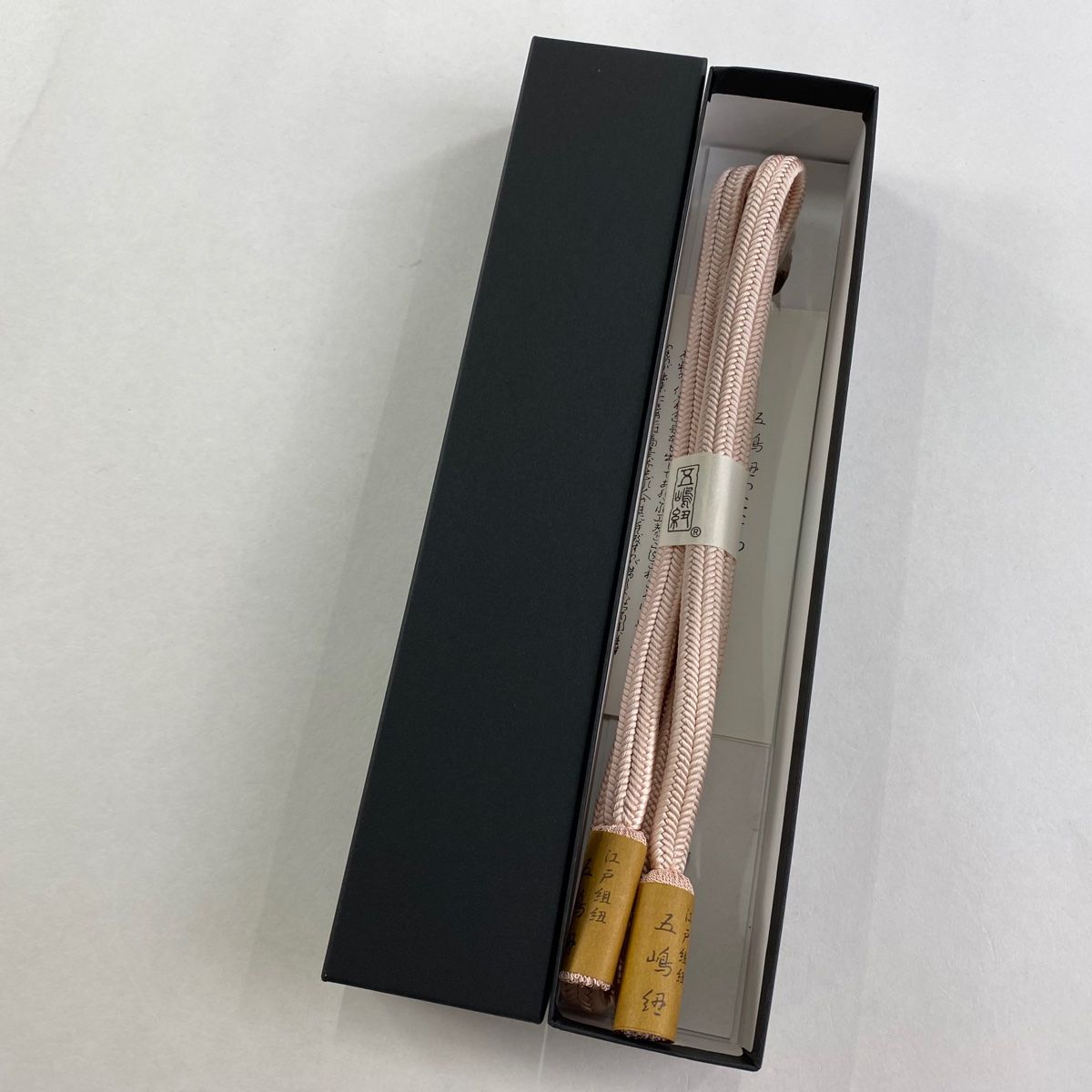 帯締め 無形文化財 五嶋紐 江戸組紐 薄ピンク 正絹 和装小物