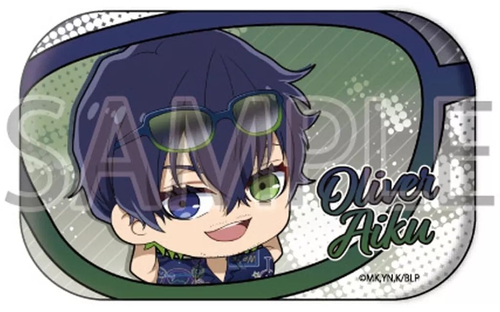 中古】バッジ・ビンズ オリヴァ・愛空 「ブルーロック スクエア缶