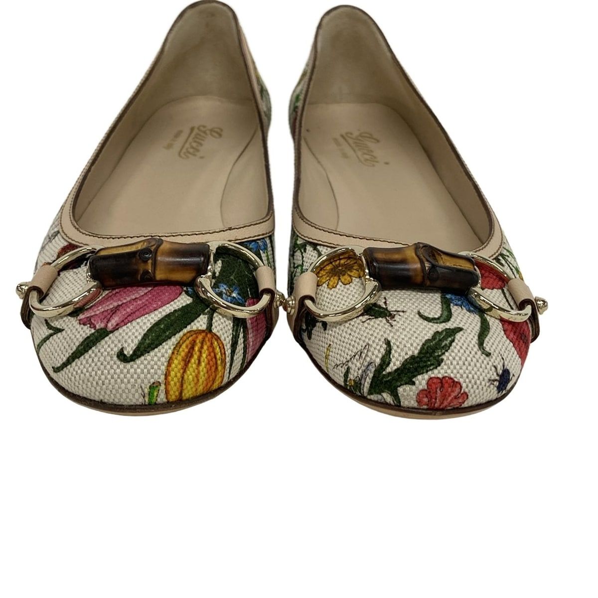 GUCCI(グッチ) パンプス 35C レディース 138714 ベージュ×ピンク