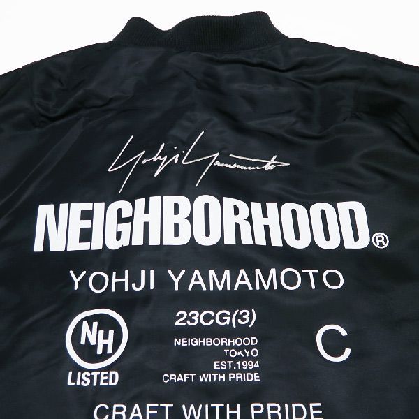 NEIGHBORHOOD ヨウジヤマモト MA-1 ジャケット 黒 M 新品 NEIGHBORHOOD × Yohji Yamamoto 'MA-1 JACKET'フライト