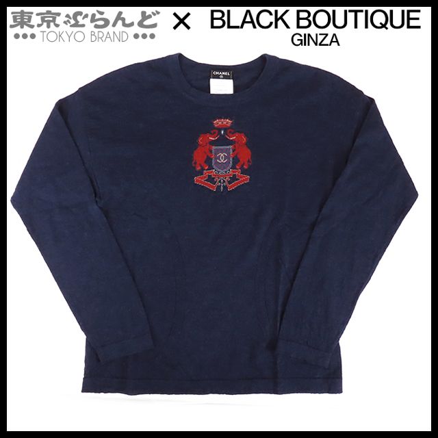 売れ筋商品|||シャネル CHANEL ココマーク ゾウ クルーネックニット P44155K04558 ネイビー アルパカ 38 ニット レディース 101782589 シャネル CHANEL ココマーク ゾウ クルーネックニット